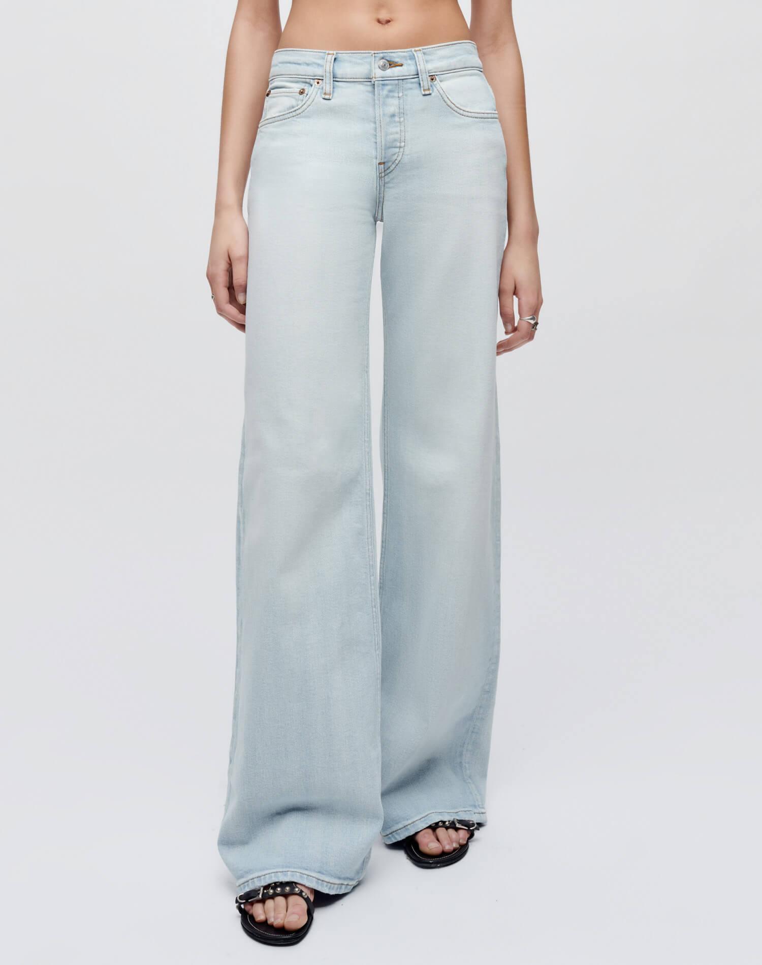 Comfort Stretch Mid Rise Wide Leg - Acqua Product Image