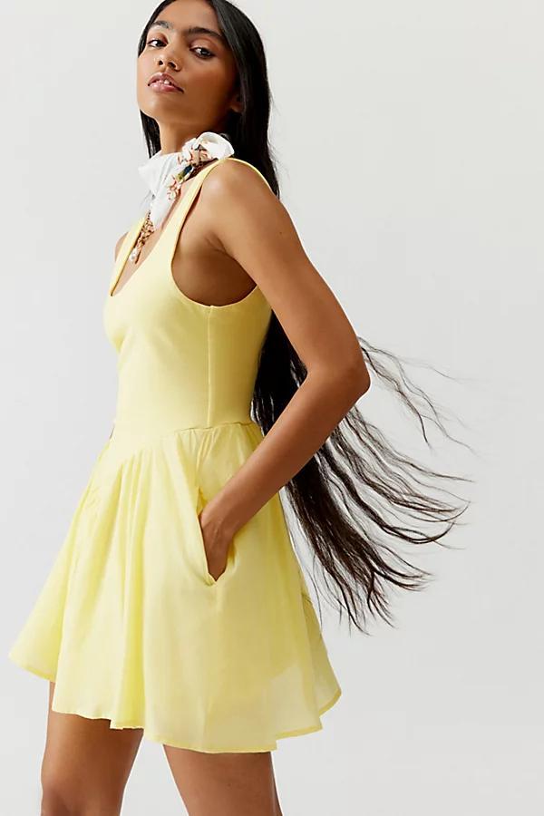 Urban Outfitters UO Daphne Drop-Waist Mini Dress Womens at Urban Outfitters Product Image