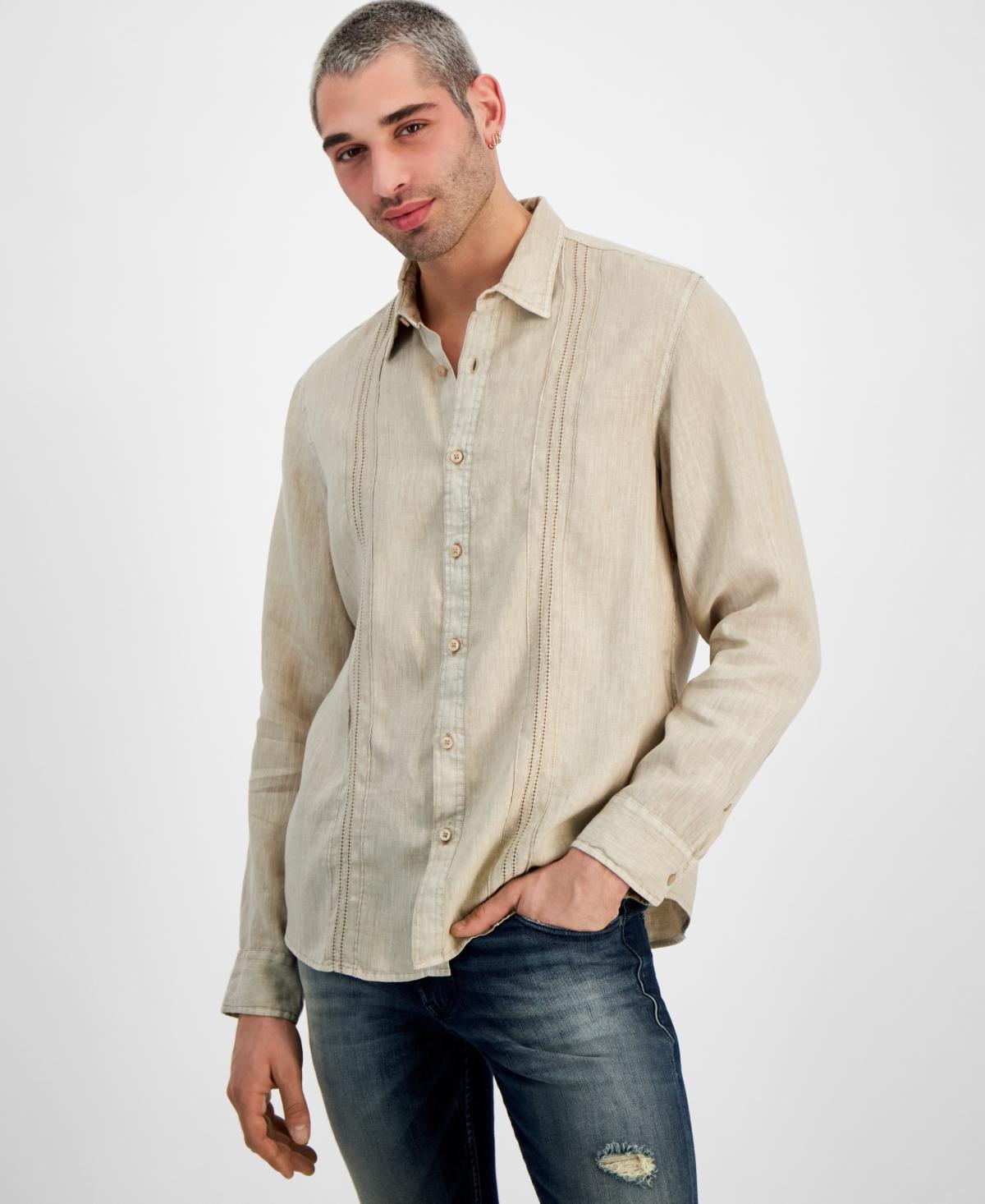 Guess Mens Regular-Fit Island Linen Shirt Product Image