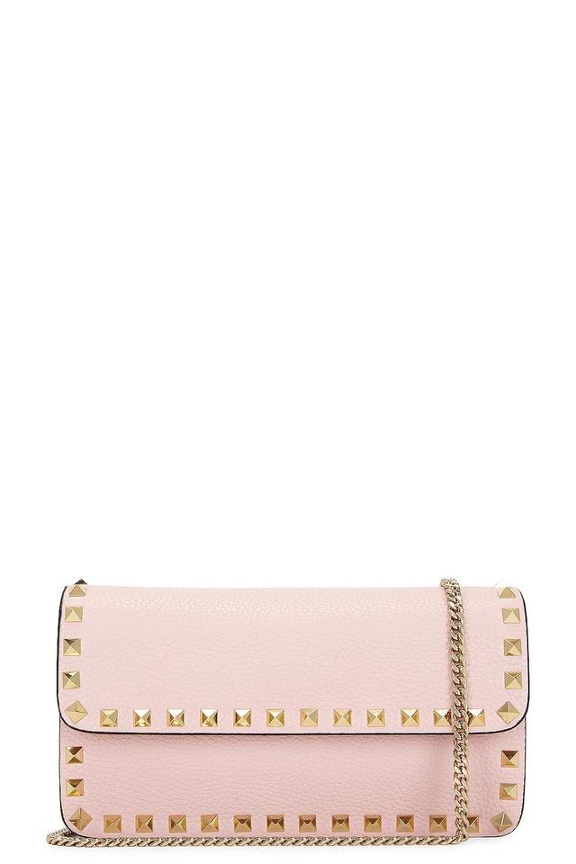 Valentino Garavani Rockstud Leather Wallet on a Chain Product Image