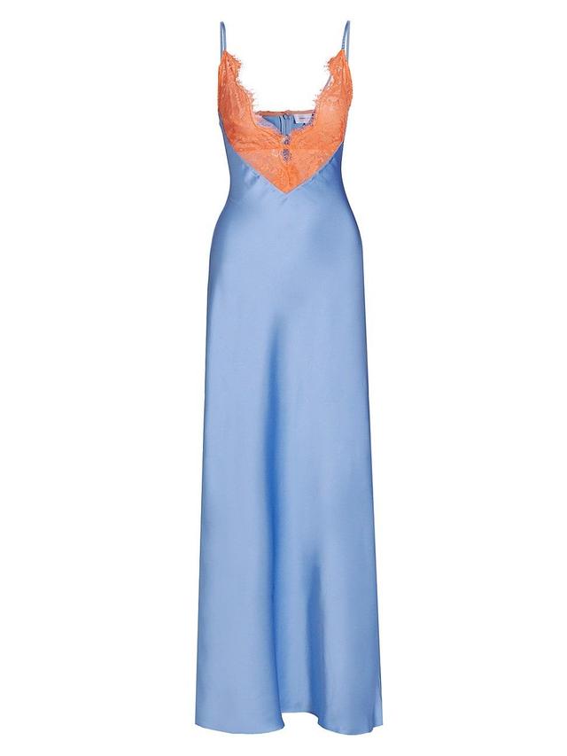 Womens Vito Satin & Lace Maxi Dress Product Image