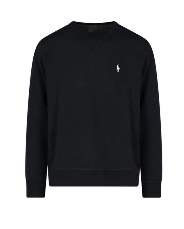 Logo Embroidered Crewneck Sweatshirt In Black Product Image