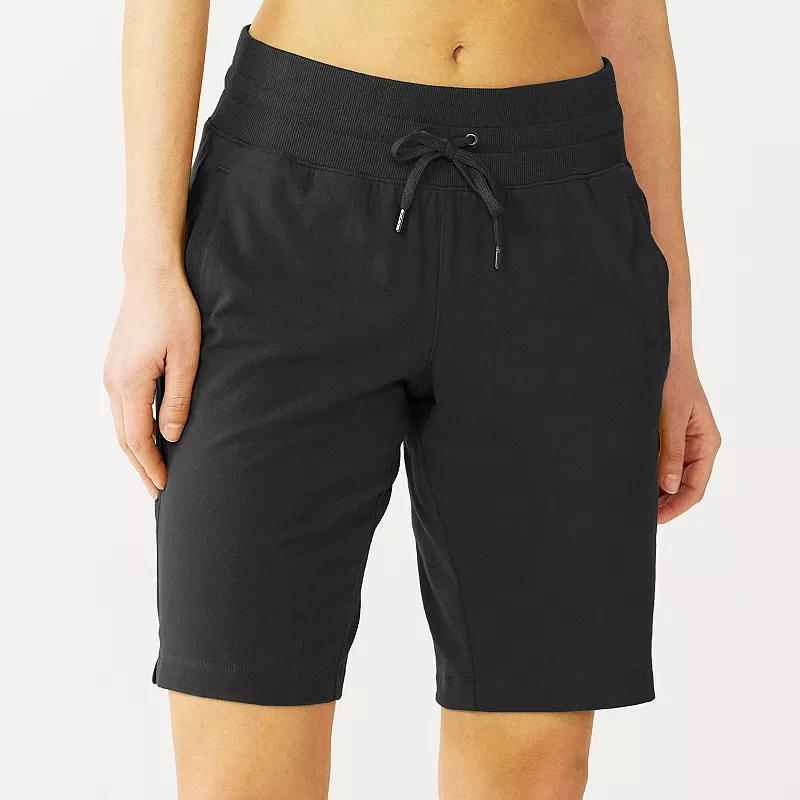 Womens Tek Gear Essential Bermuda Shorts Dark Grey Product Image