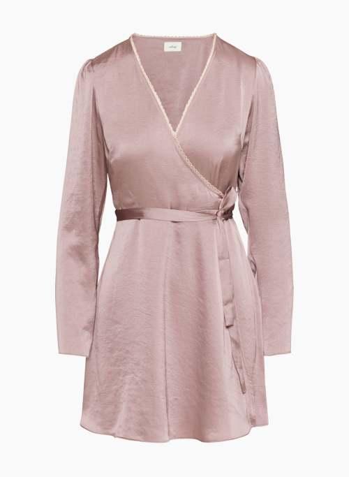 mademoiselle satin longsleeve dress Product Image