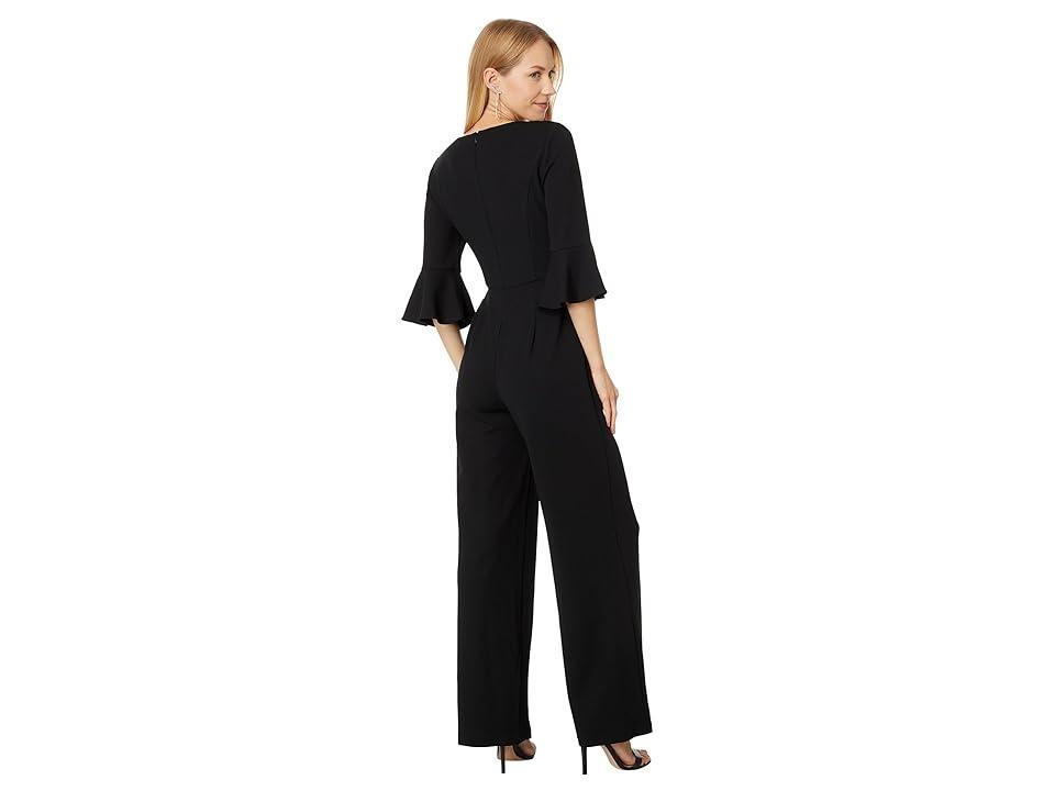 Adrianna Papell Knit Crepe Tie Front Jumpsuit Women's Jumpsuit & Rompers One Piece Product Image