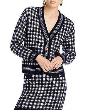 Aqua Checkered Cropped Cardigan - 100% Exclusive Product Image