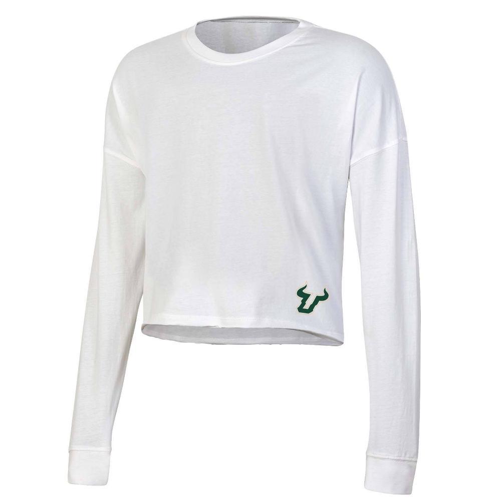 NCAA South Florida Bulls Womens White Long Sleeve T-Shirt Product Image