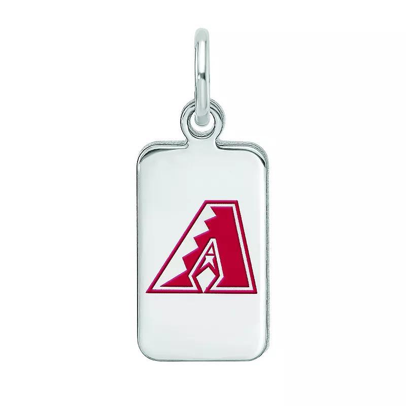 LogoArt Sterling Silver Arizona Diamondbacks Enameled Tag Pendant, Womens Product Image