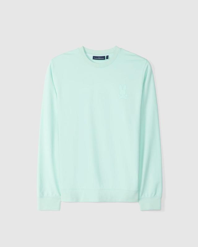 Psycho Bunny Men's Houston French Terry Crewneck 335 BEACH GLASS Product Image