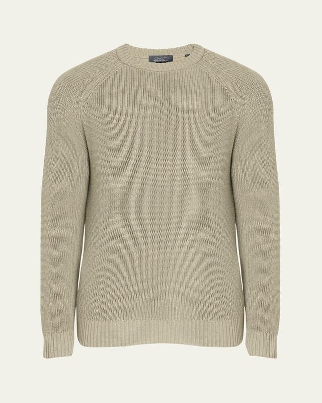 Mens Cotton Melange Crewneck Sweater Product Image