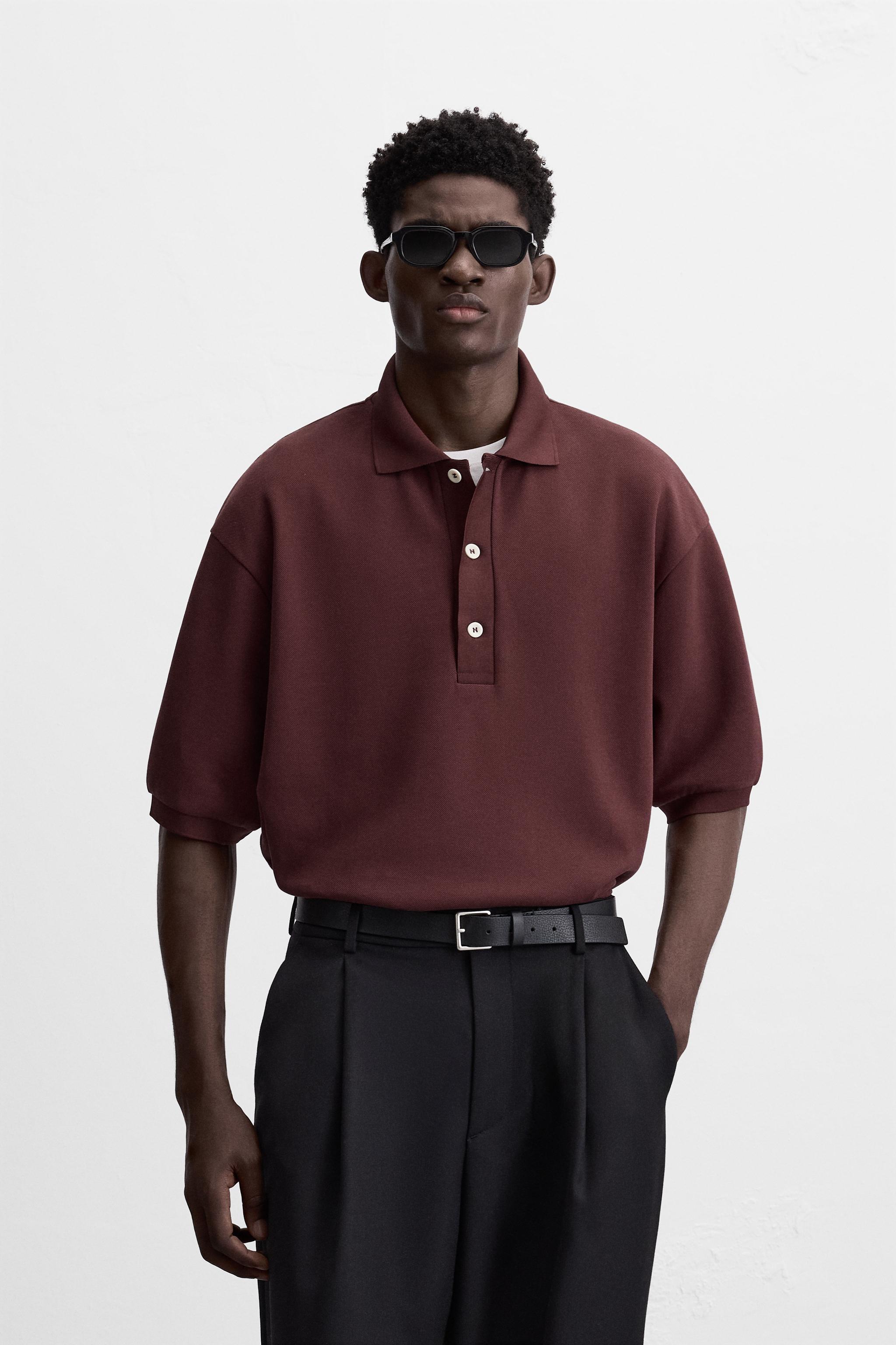 PIQUÉ TEXTURED POLO SHIRT Product Image