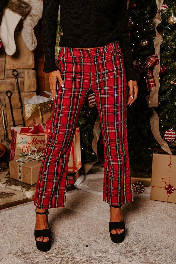 Festival Feels High Waist Plaid Pants Product Image