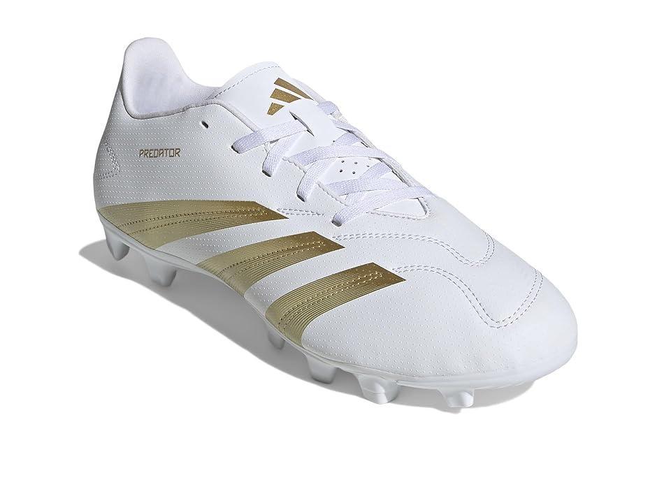 adidas Predator Club Football Boots Flexible Ground Gold Metallic/White) Men's Soccer Shoes Product Image