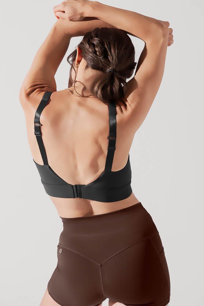 Adventure Scoop Bra (Ribbed) - Charcoal Product Image