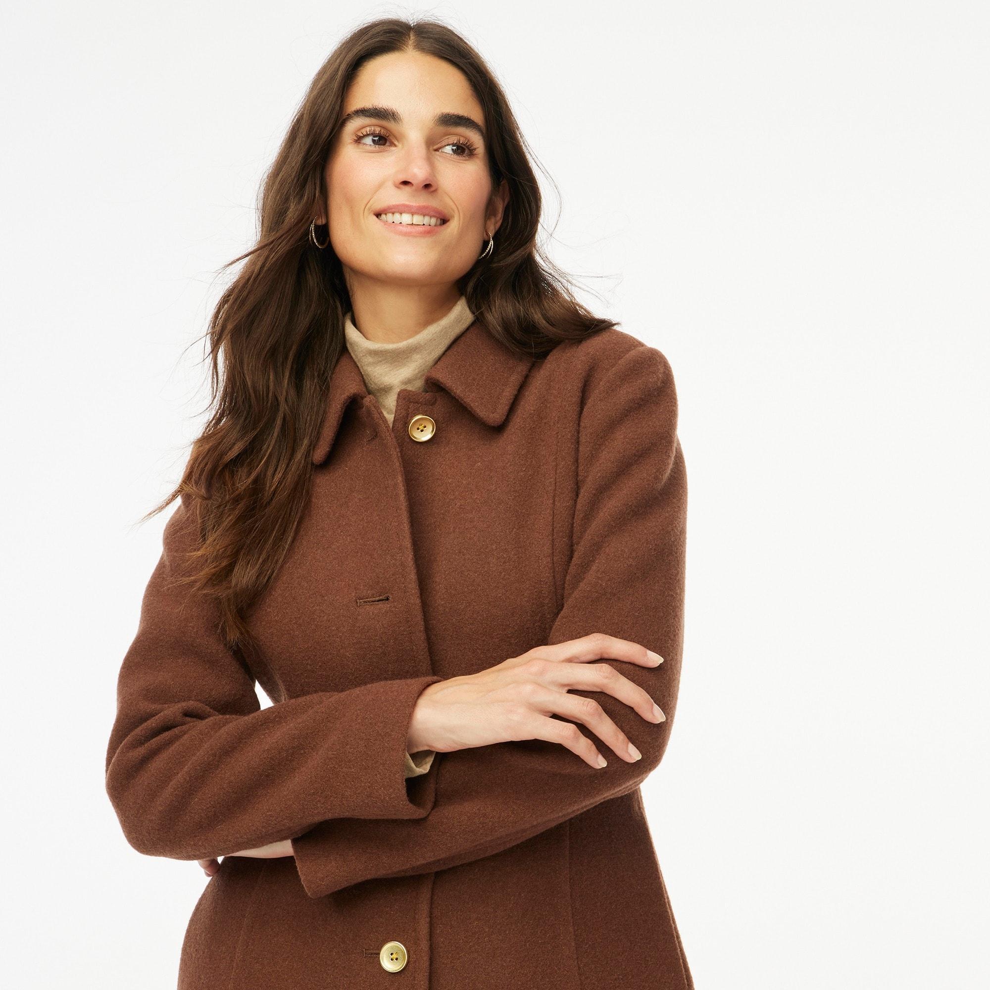 Wool-blend lady day coat Product Image