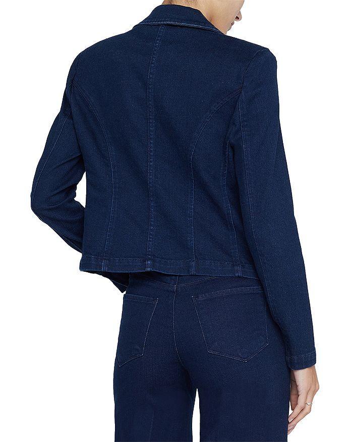 Wayne Cropped Double-breasted Jacket In Blue Product Image