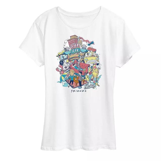 Womens Friends Collage Graphic Tee Product Image