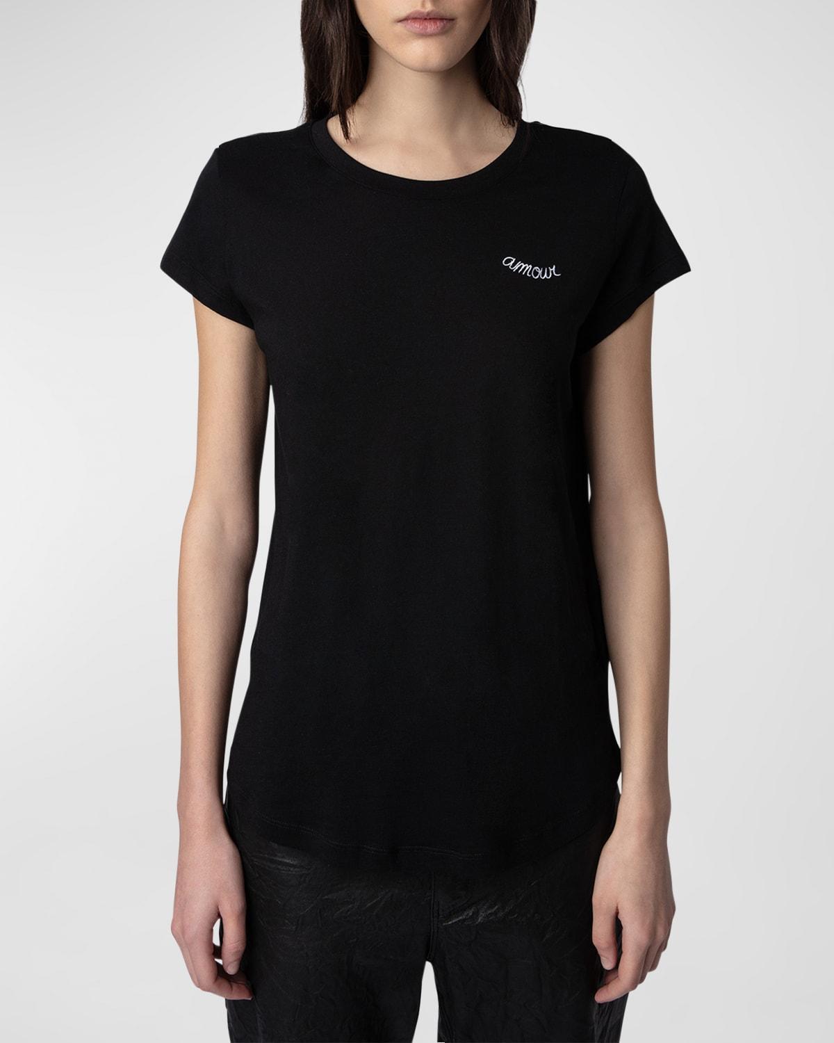 Womens Amour Short-Sleeve Cotton T-Shirt product image