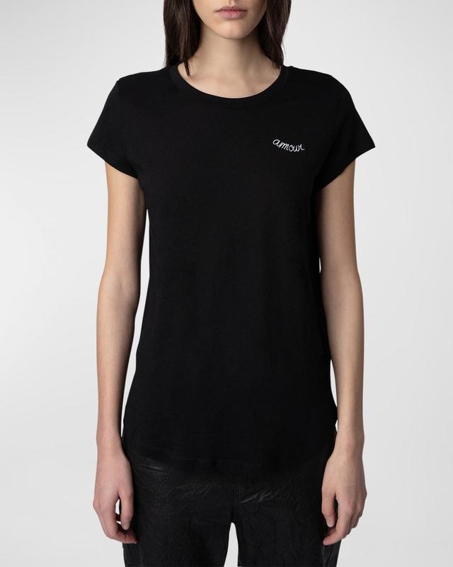 Zadig & Voltaire Woop Amour Cotton-Blend T-Shirt Product Image