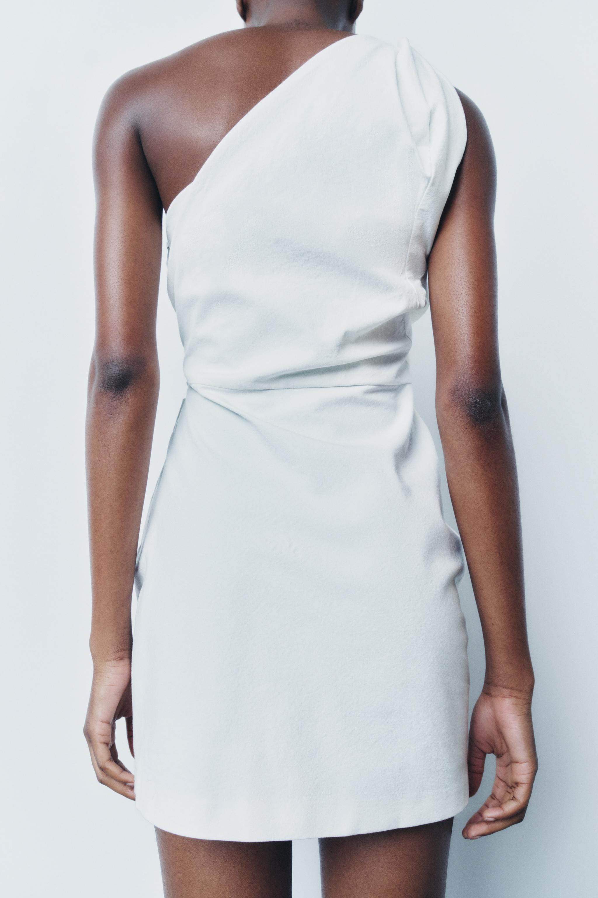 DRAPED ASYMMETRIC DRESS ZW COLLECTION Product Image