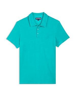 Mens Organic Cotton Terry Polo Shirt Product Image