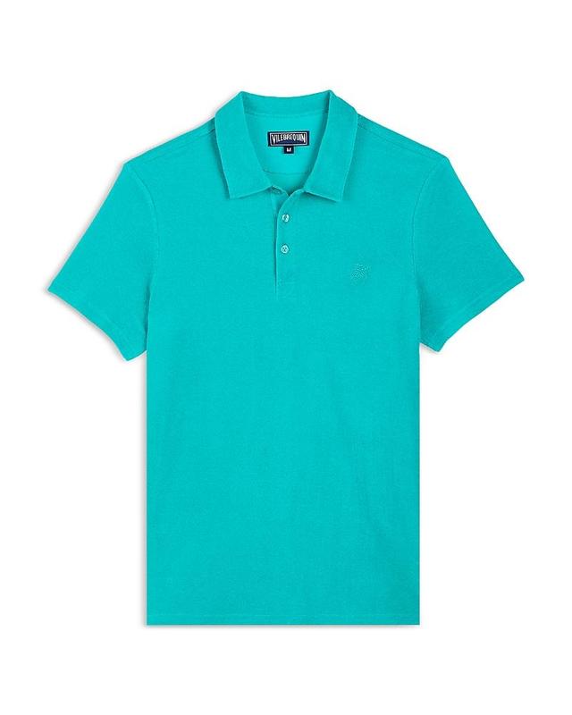 Mens Organic Cotton Terry Polo Shirt Product Image