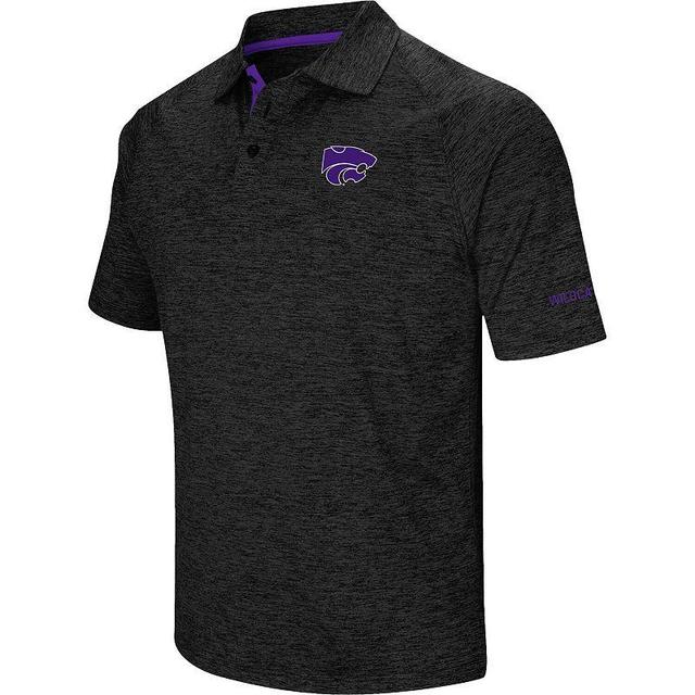 Mens Colosseum Black Kansas State Wildcats Down Swing Polo Product Image