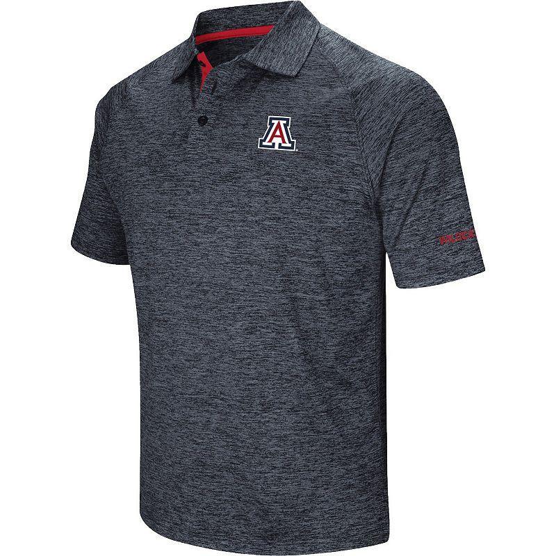 Mens Colosseum Black Arkansas Razorbacks Down Swing Polo Product Image