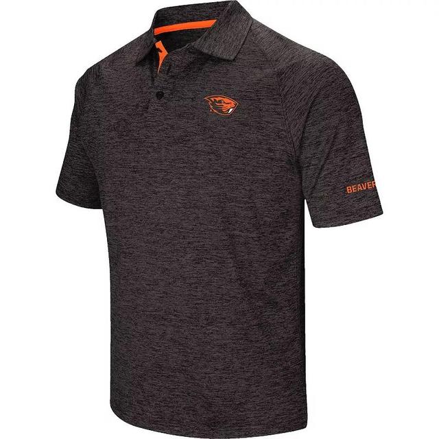 Mens Colosseum Black Oregon State Beavers Down Swing Polo Product Image