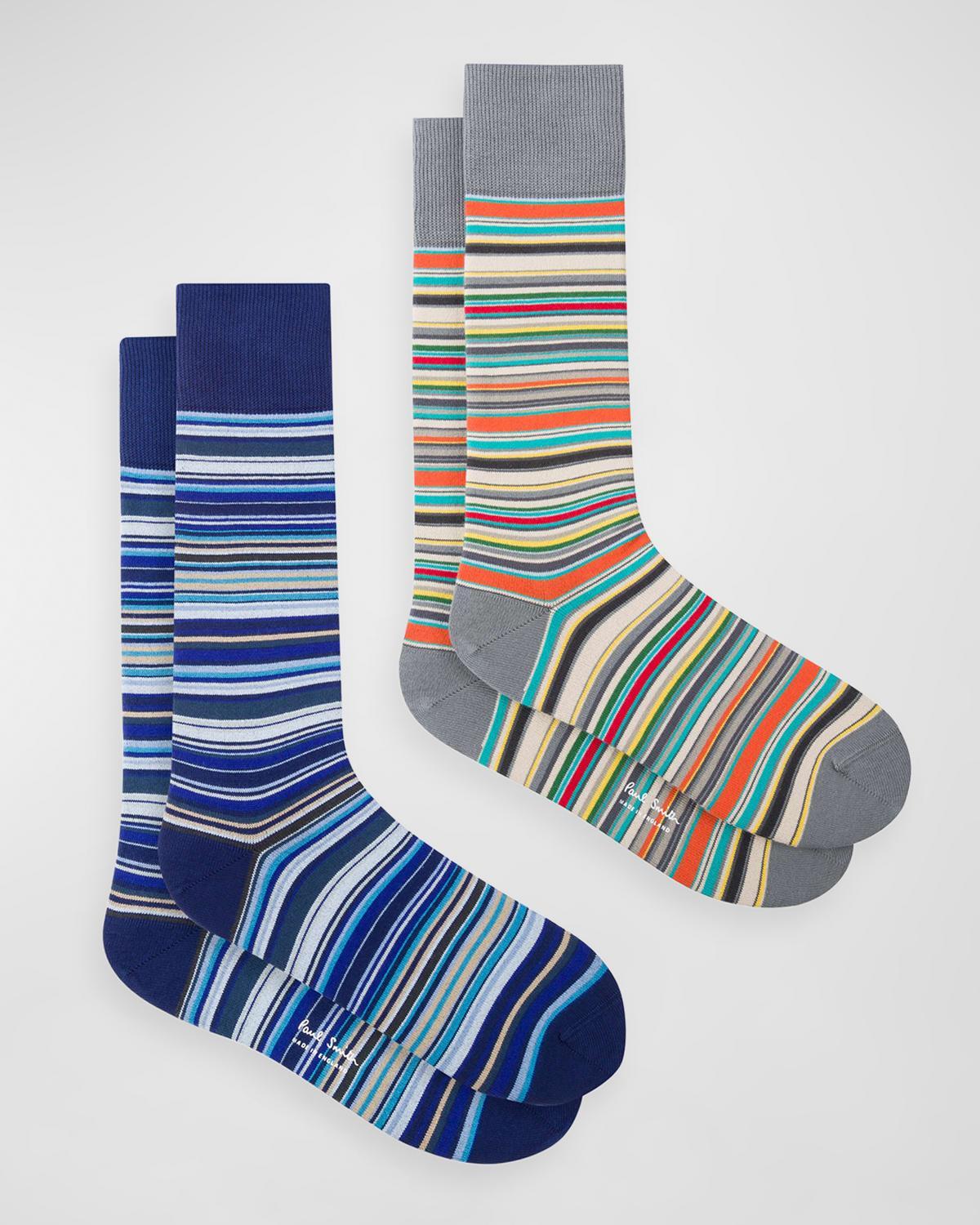 Mens Striped Crewsocks 2-Pack Product Image