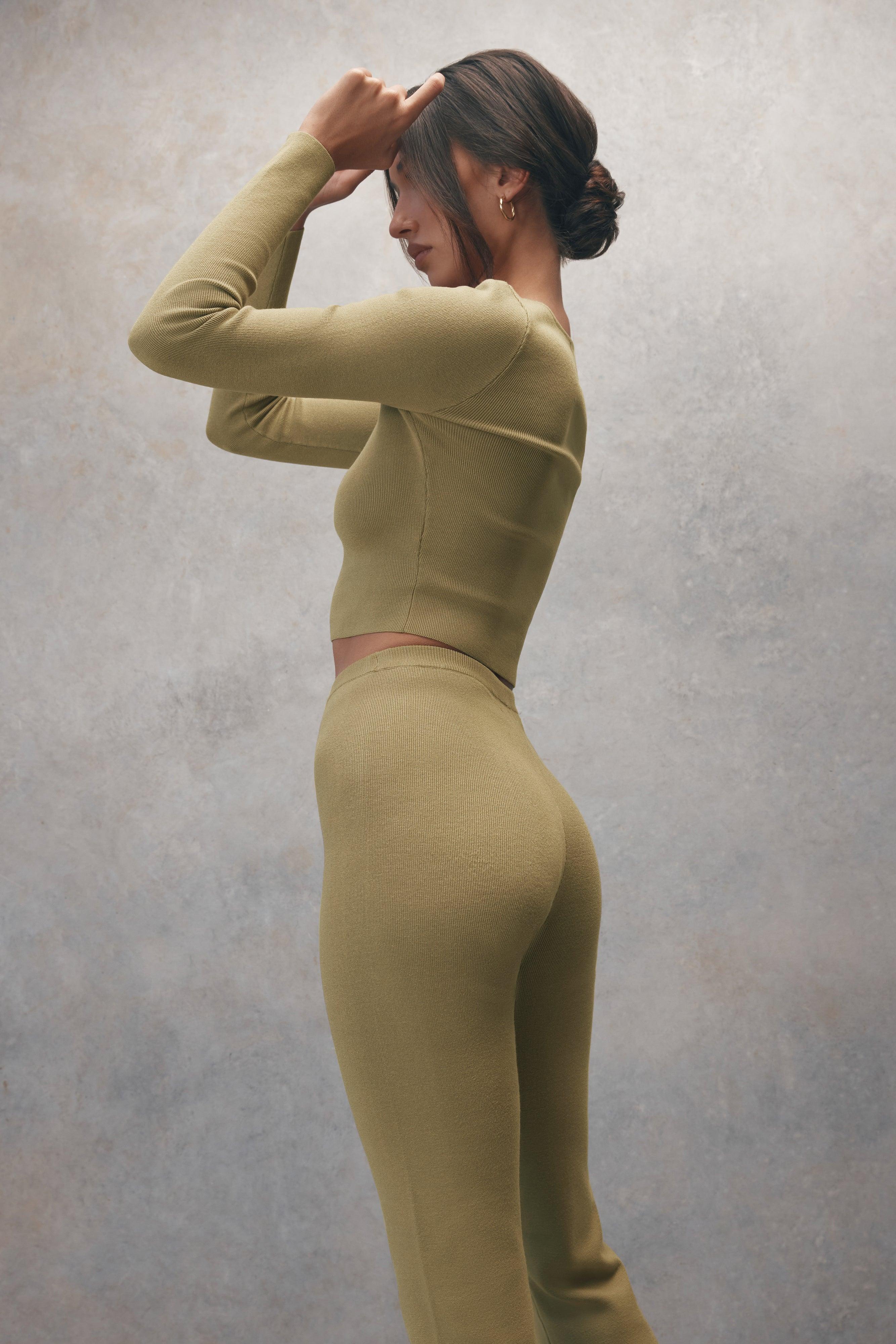 Haisley Long Sleeve Knit Top - Olive Product Image