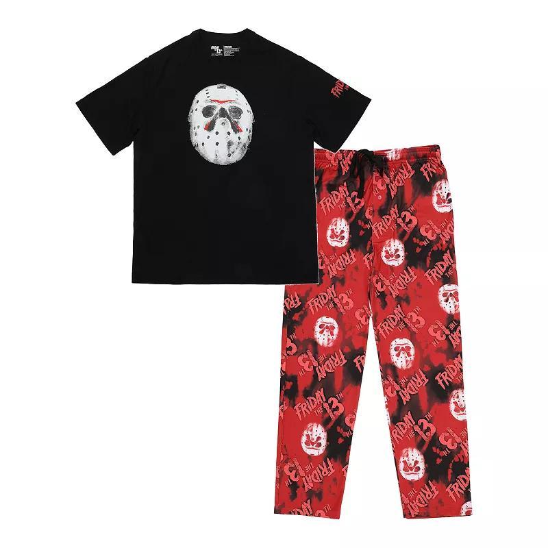 Mens Friday The 13th Jason Pajama Top & Pajama Bottom Set Product Image