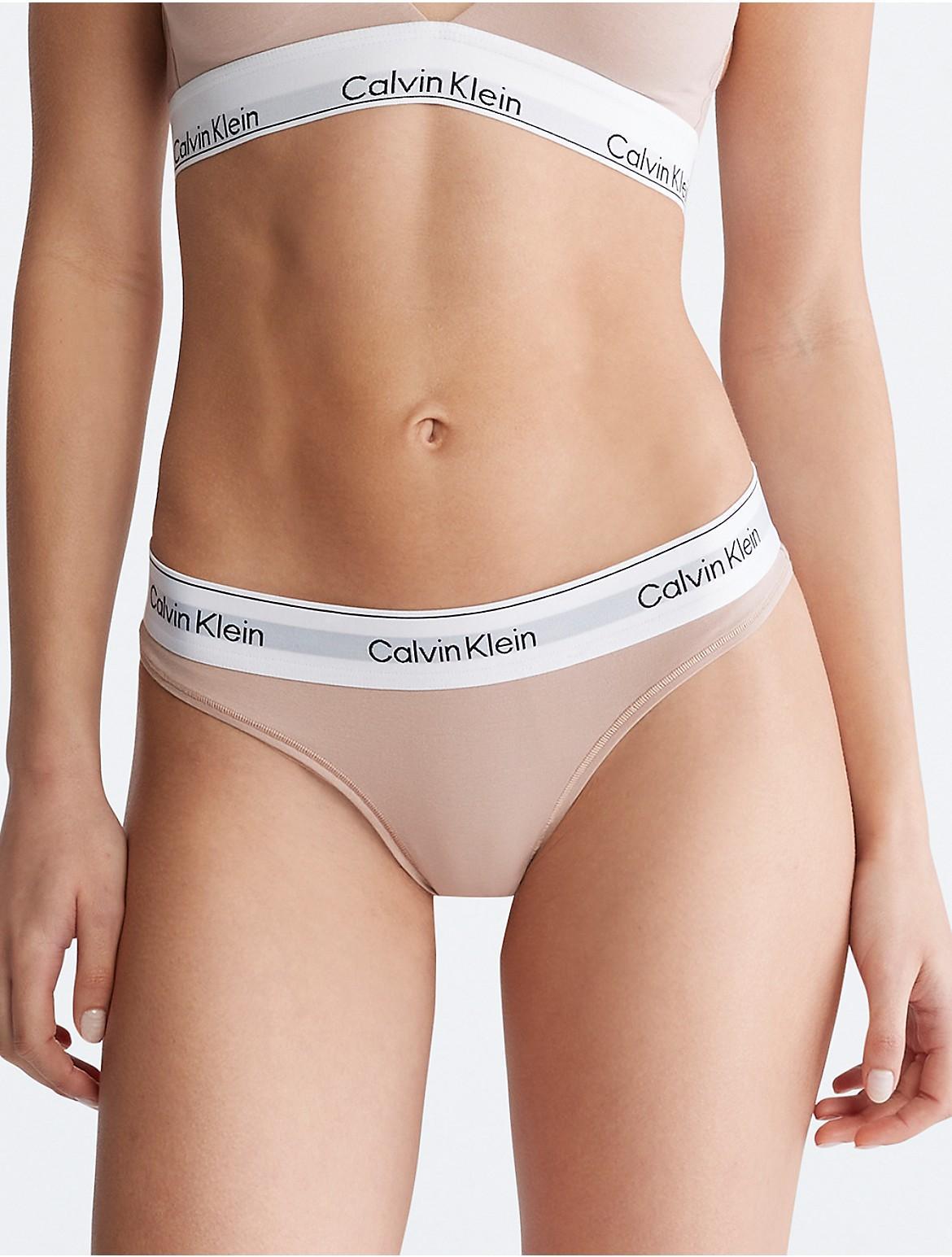 Calvin Klein Womens Modern Cotton Naturals Thong - Neutral - S Product Image