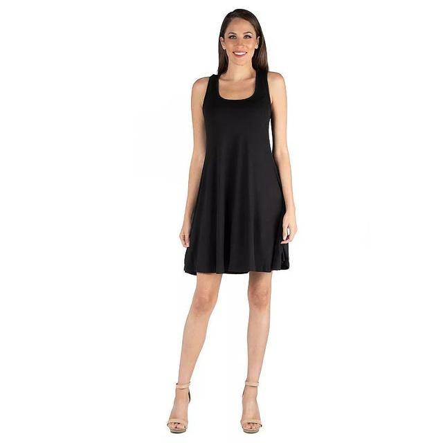 Womens 24seven Comfort Apparel Sleeveless A-Line Fit and Flare Dress Product Image