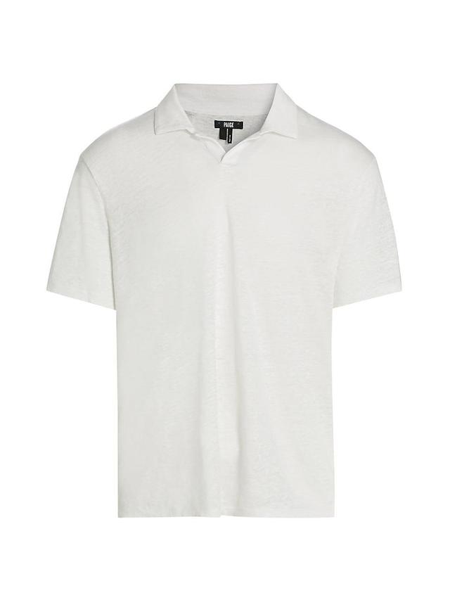 PAIGE Shelton Slub Linen Polo Product Image