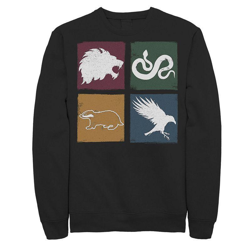 Mens Harry Potter Simple House Crest Box Up Sweatshirt Med Grey Product Image