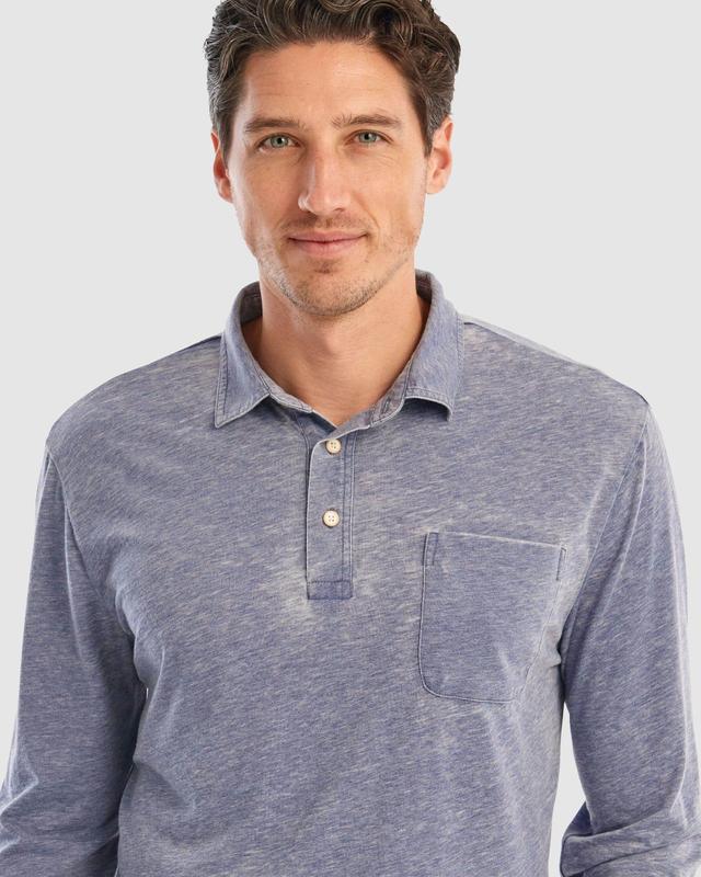 Clay Long Sleeve Polo Male Product Image