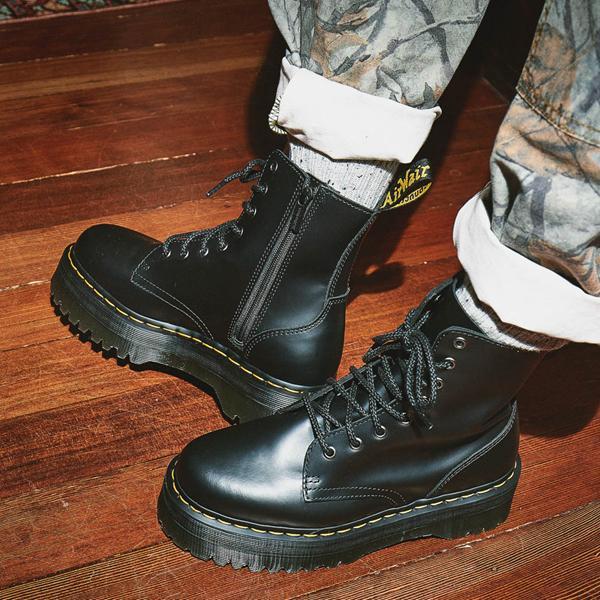 Dr. Martens Jadon 8-Eye Platform Boot Polished Smooth) Lace-up Boots Product Image