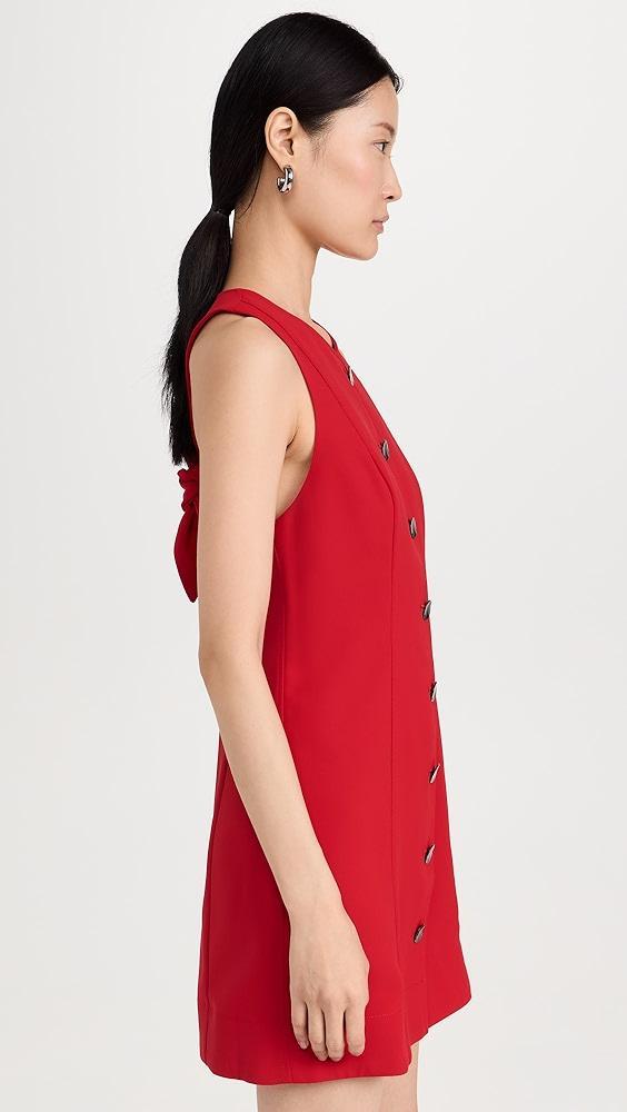 GANNI Red Twill Suiting Mini Dress | Shopbop Product Image