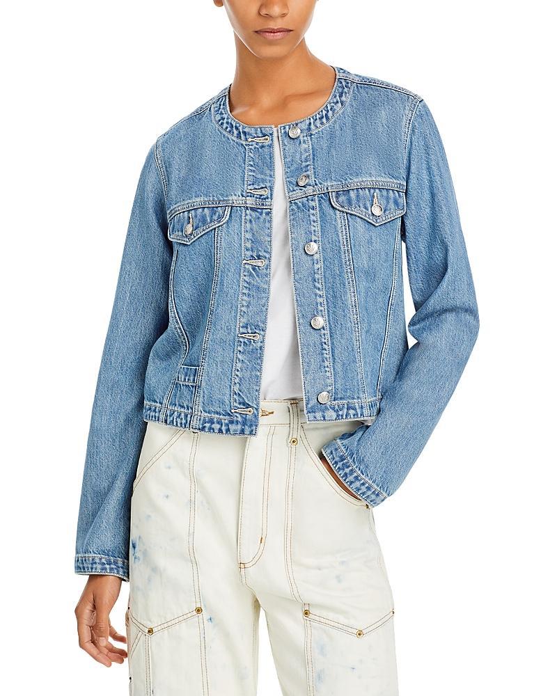 Womens Featherweight Cora Round-Neck Denim Jacket Product Image