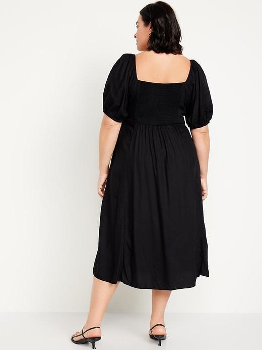 Fit & Flare Crepe Midi Dress Product Image