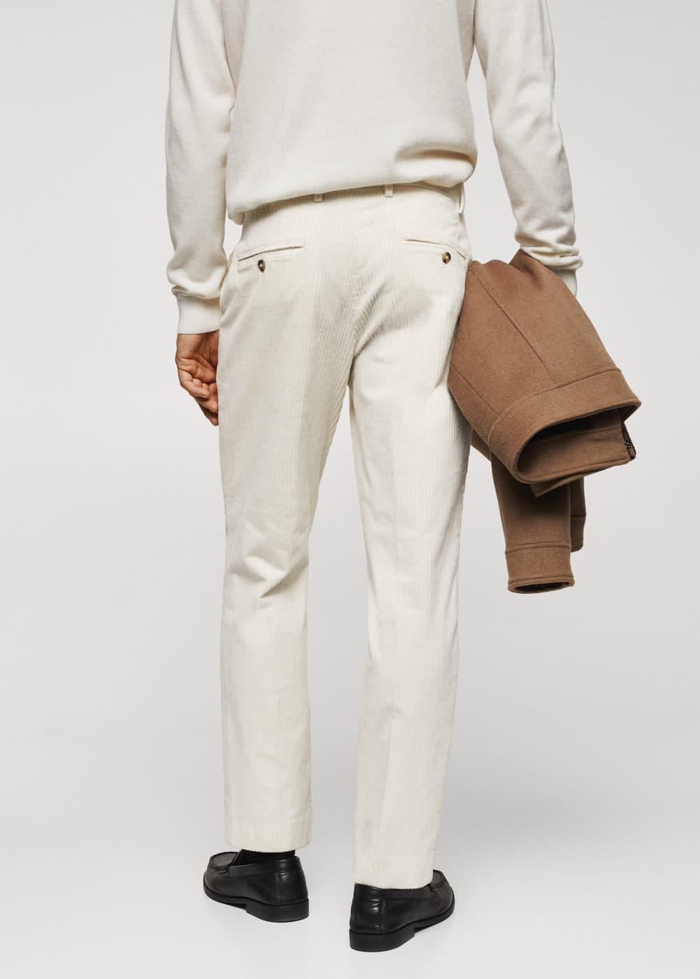 MANGO MAN - Slim fit corduroy pants off whiteMen Product Image