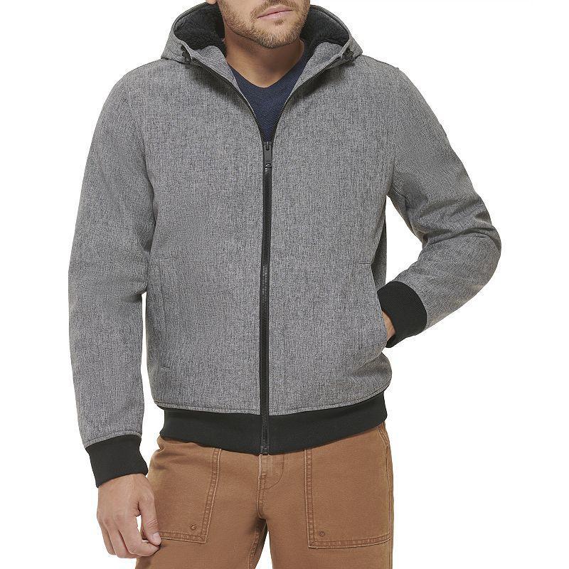 Mens Dockers Sherpa Lined Softshell Hoody Grey Gray Product Image