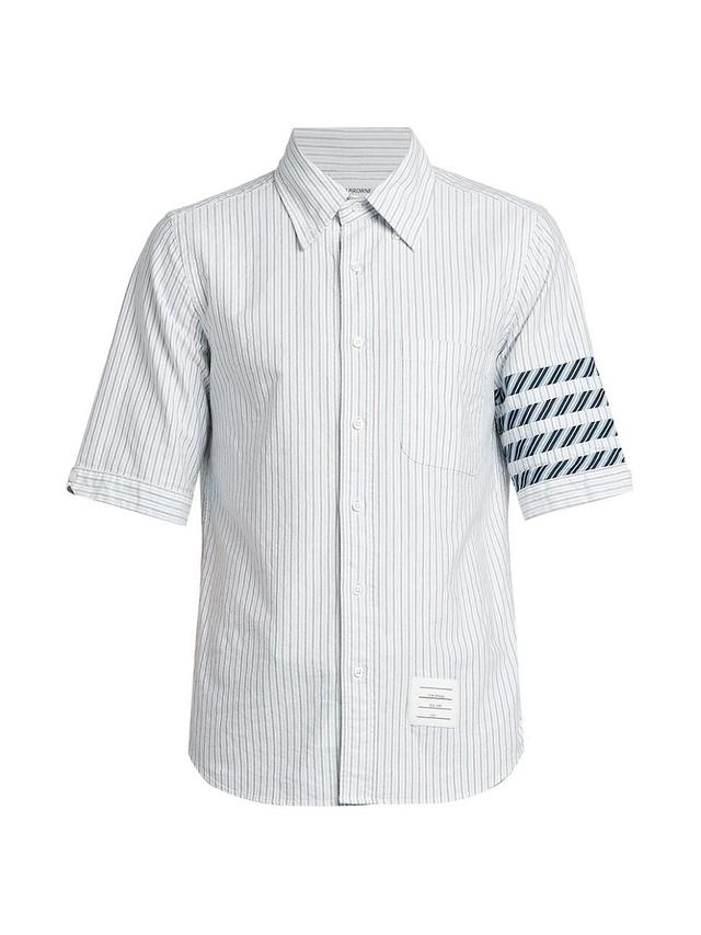 Mens 4-Bar Striped Button-Front Shirt Product Image