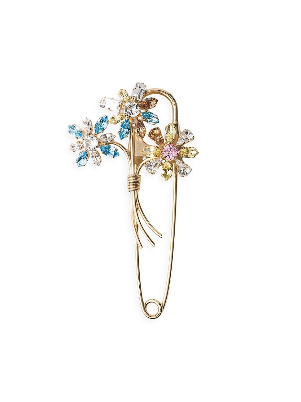 Womens Metal Brooch with Crystals Product Image