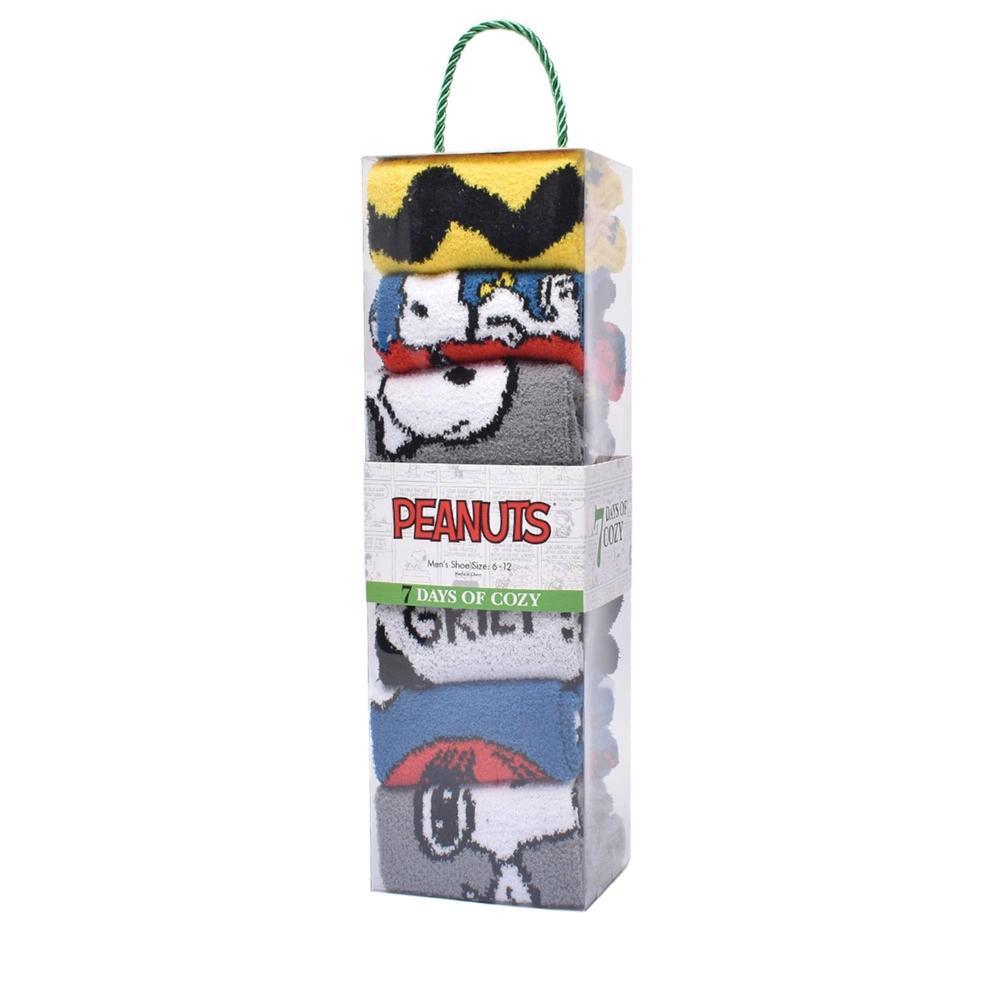 Mens Peanuts 7 Days of Cozy Crew Socks - 6-12 Product Image