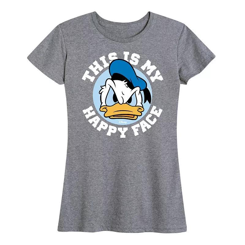 Disneys Donald Duck Womens This Is My Happy Face Graphic Tee Product Image