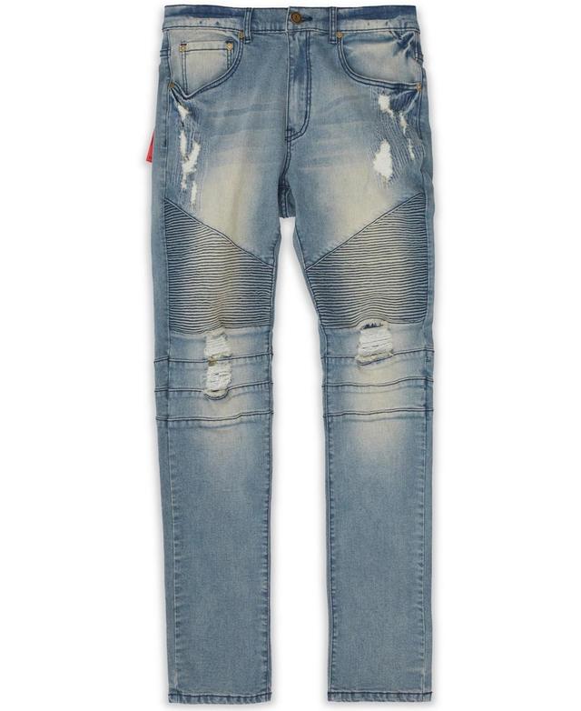 Reason Mens Big and Tall Alto Moto Skinny Denim Jeans Product Image