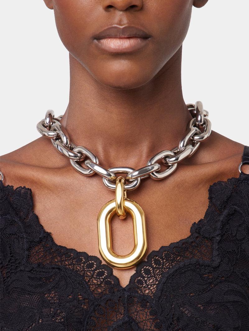 SILVER/GOLD XL LINK NECKLACE Product Image