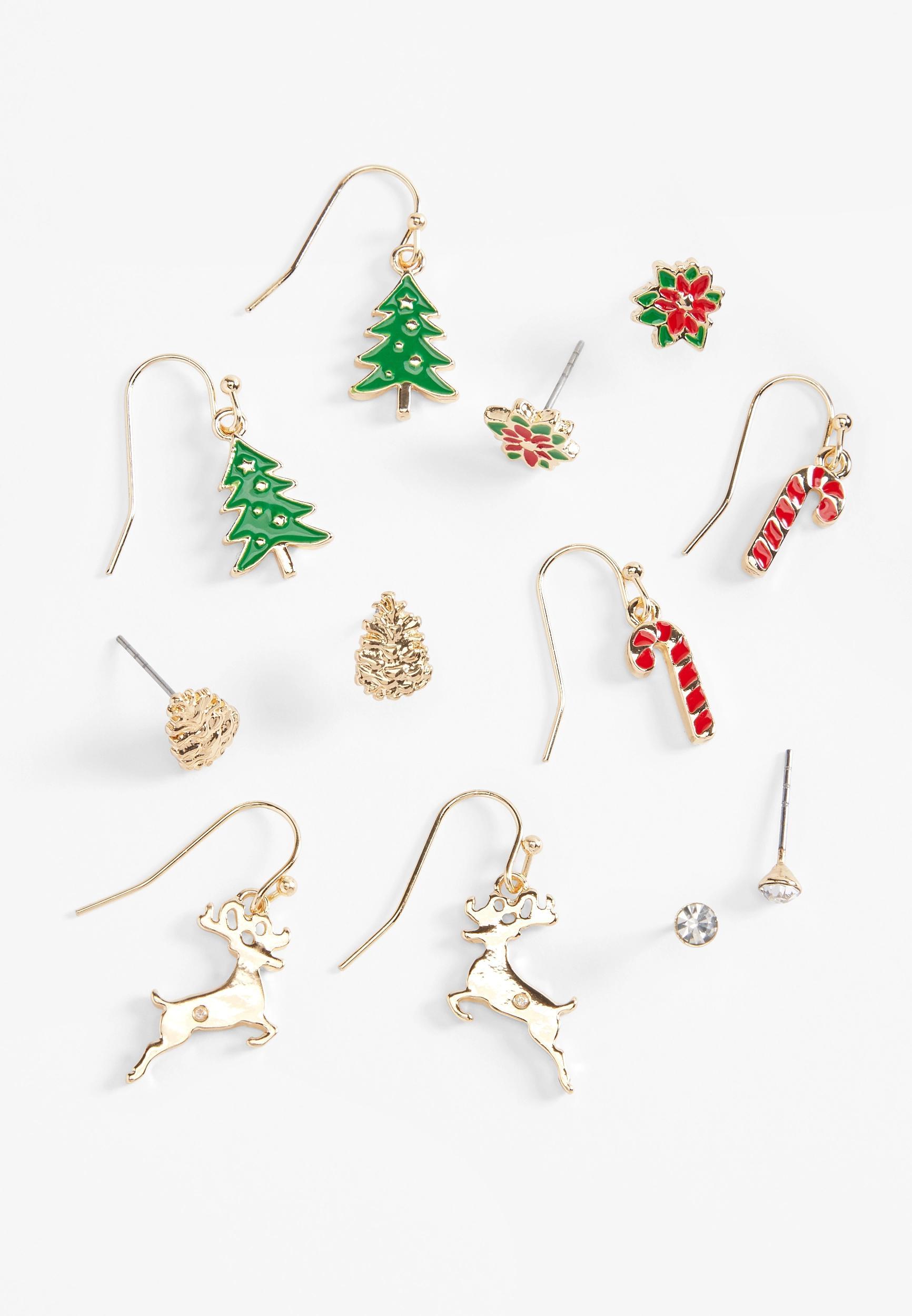 6 Pack Holiday Earring Set Product Image